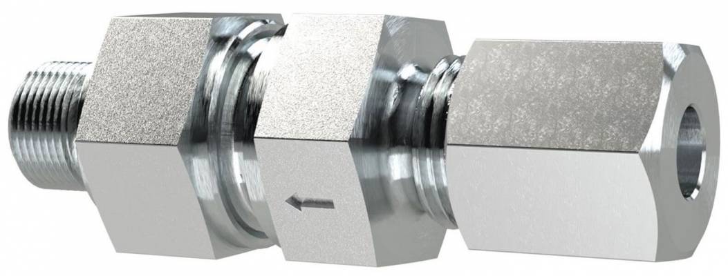 Supapa de sens, sens tub-filet, G 3/4&QUOT;-22mm, 160bar, otel galvanizat