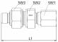 Supapa de sens, sens tub-filet, G 3/4&QUOT;-22mm, 160bar, otel galvanizat