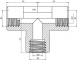 T hidraulic cu filete interioare 1/2&QUOT; BSP