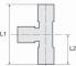 Cupla L-T push-in cu filet conic exterior etansat cu PTFE, seria standard, R 1/2&QUOT; - 6 mm