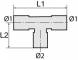 Cupla T push-in reductie, seria POM, 18 mm - 15 mm